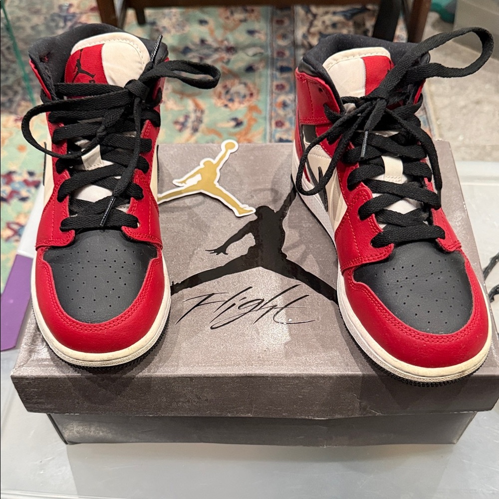 Jordan Kids Sneakers Red and Black